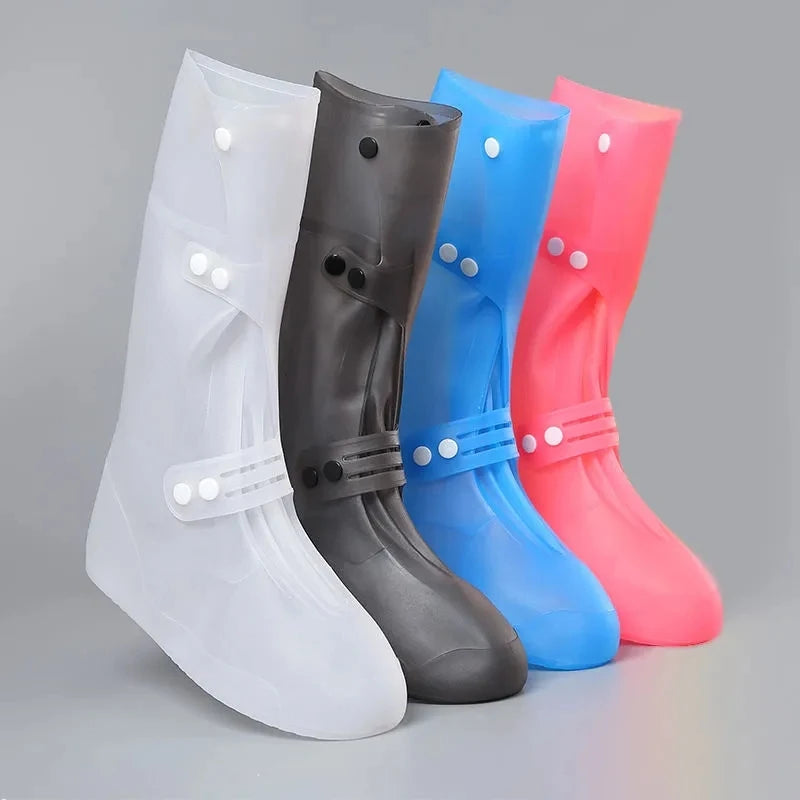 1 Pair Waterproof Rain Shoe Covers – High Cylinder, Wear-Resistant, Lightweight Overshoes for Men & Women Rain Protection