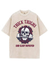 THICK THIGHS AND SLEEP DEPRIVED VINTAGE GYM SHIRT