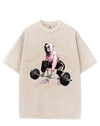 lift weights skull VINTAGE GYM SHIRT