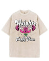 WEIGHTS ARE MY HAPPY PLACE VINTAGE GYM SHIRT