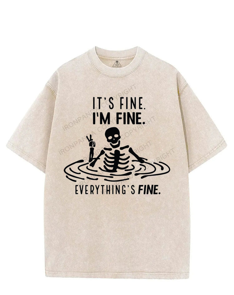 IT'S FINE I'M FINE EVERYTHING'S FINE VINTAGE GYM SHIRT