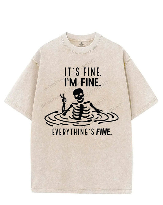 IT'S FINE I'M FINE EVERYTHING'S FINE VINTAGE GYM SHIRT