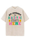 MY JOURNEY TO HEALTHY ME STARTS HERE VINTAGE GYM SHIRT