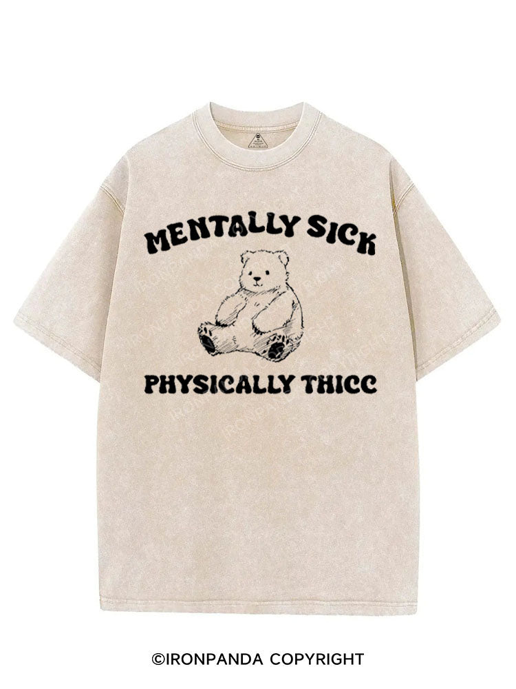 MENTALLY SICK PHYSICALLY THICC VINTAGE GYM SHIRT