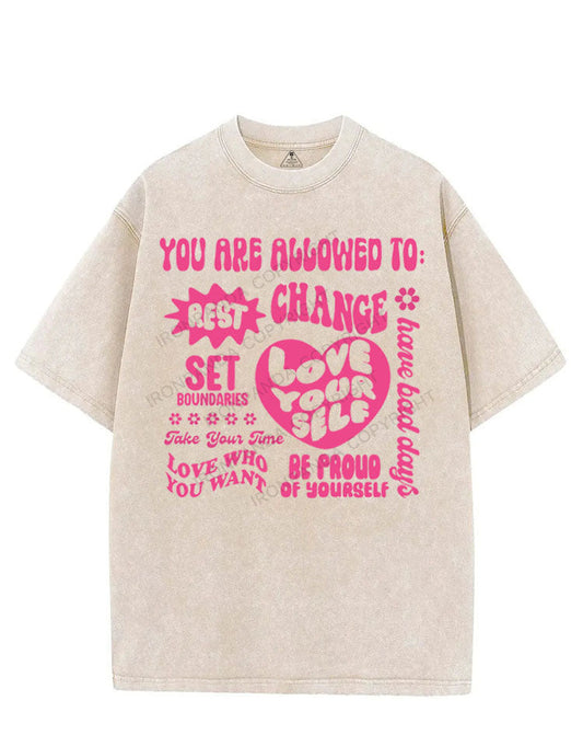 YOU ARE ALLOWED TO LOVE YOURSELF VINTAGE GYM SHIRT