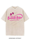 BARBELL BABE BUILDING BEAUTIFUL BODIES VINTAGE GYM SHIRT