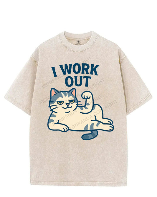 I WORK OUT VINTAGE GYM SHIRT