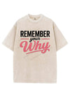 REMEMBER YOUR WHY VINTAGE GYM SHIRT