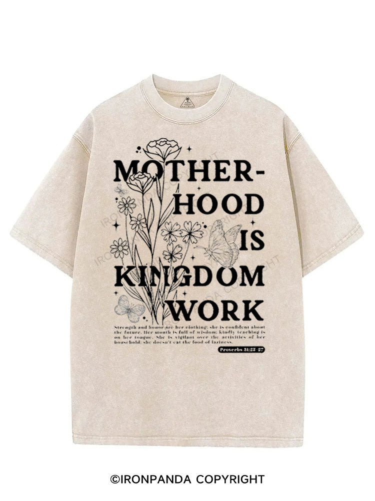 MOTHERHOOD IS KINGDOM WORK VINTAGE GYM SHIRT