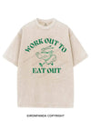 WORK OUT TO EAT OUT VINTAGE GYM SHIRT