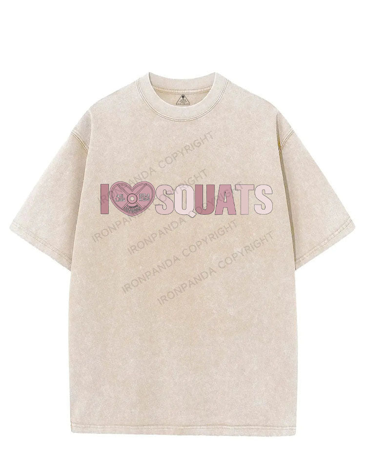 I LOVE SQUATS VINTAGE GYM SHIRT