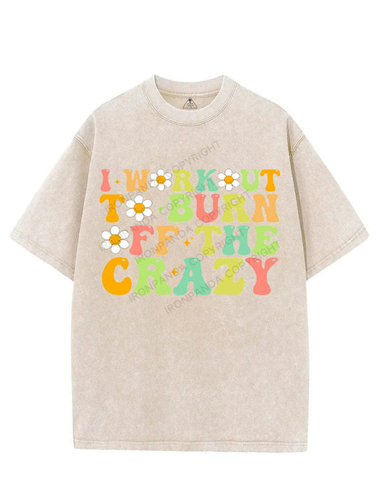I WORKOUT TO BURN OFF THE CRAZY VINTAGE GYM SHIRT