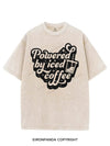 POWERED BY ICED COFFEE VINTAGE GYM SHIRT