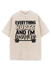 EVERYTHING HURTS AND I'M HUNGRY VINTAGE GYM SHIRT