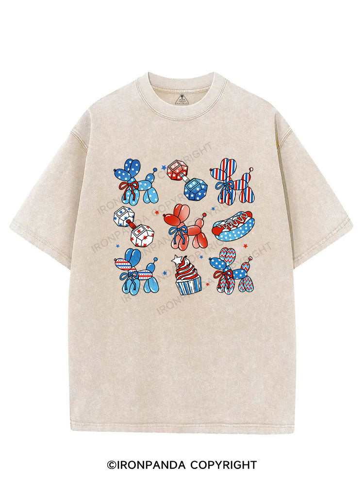 RED, WHITE, AND GYM TIME VINTAGE GYM SHIRT