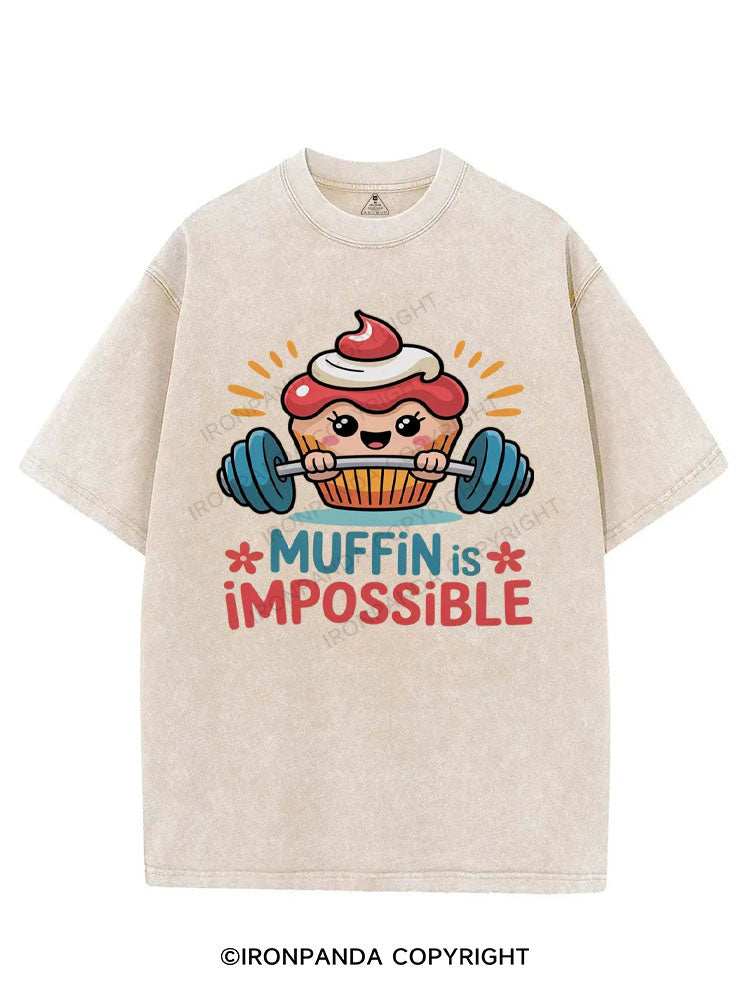 MUFFIN IS IMPOSSIBLE VINTAGE GYM SHIRT