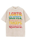 LGBTQ GLUTES BICEPS TRICEPS QUADS VINTAGE GYM SHIRT