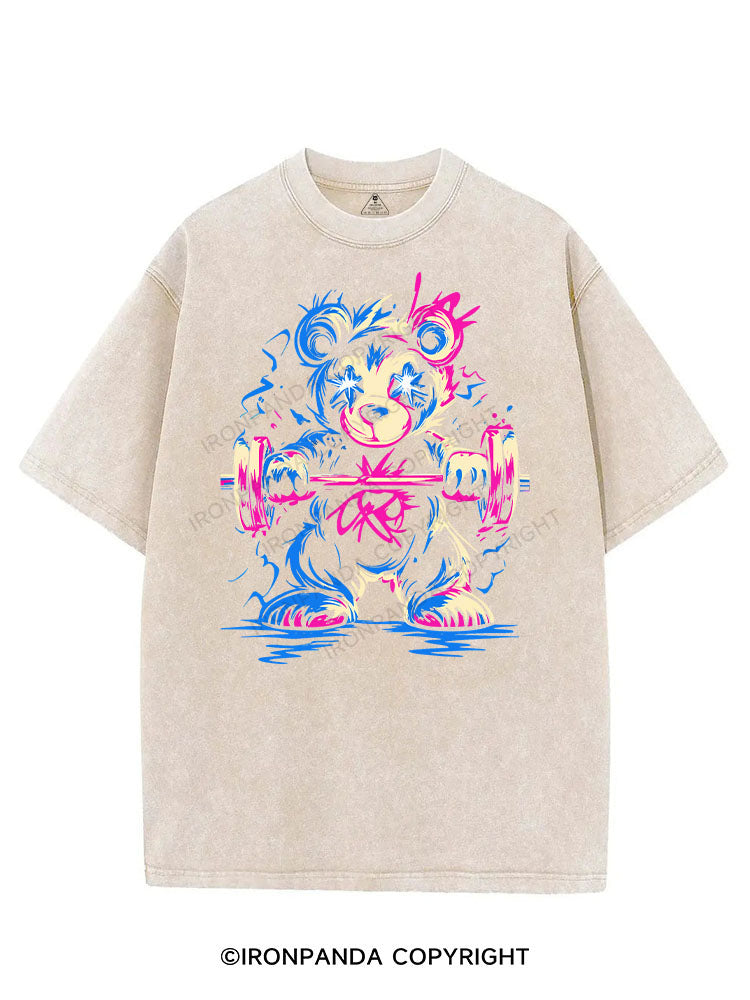 BEAR GAINS VINTAGE GYM SHIRT