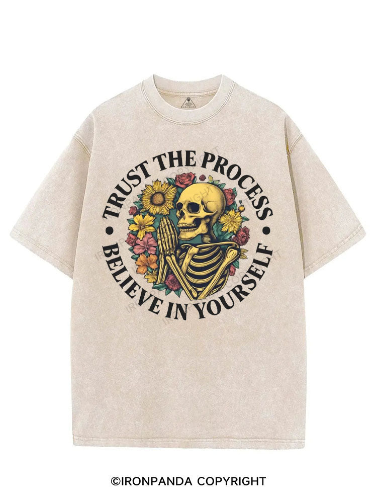 TRUST THE PROCESS BELIEVE IN YOURSELF VINTAGE GYM SHIRT