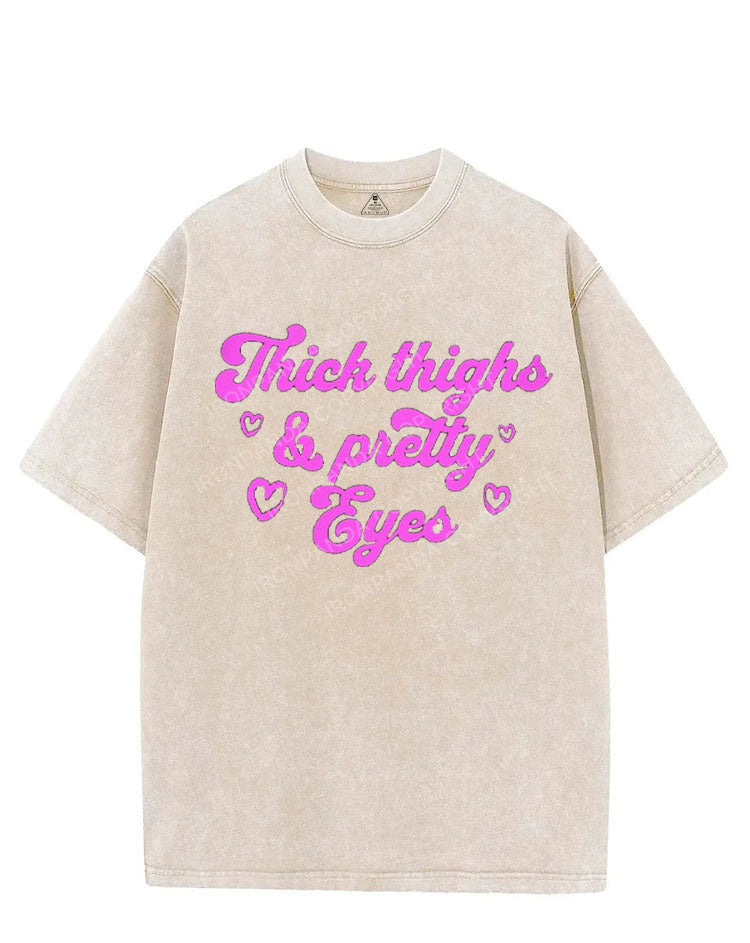 THICK THIGHS & PRETTY EYES VINTAGE GYM SHIRT