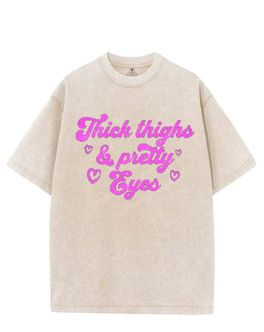 THICK THIGHS & PRETTY EYES VINTAGE GYM SHIRT