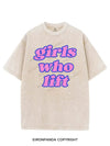 GIRLS WHO LIFT VINTAGE GYM SHIRT