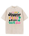 I'M JUST A HAPPIER PERSON WHEN I WORK OUT VINTAGE GYM SHIRT