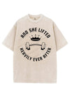 AND SHE LIFTED HEAVILY EVER AFTER VINTAGE GYM SHIRT