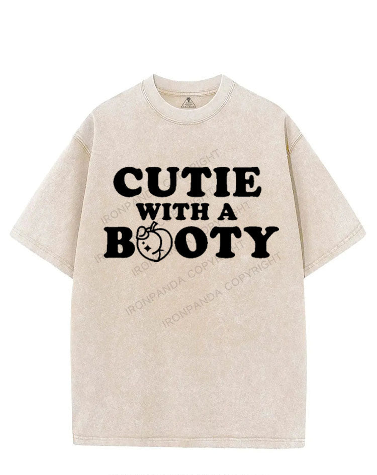 CUTIE WITH A BOOTY VINTAGE GYM SHIRT