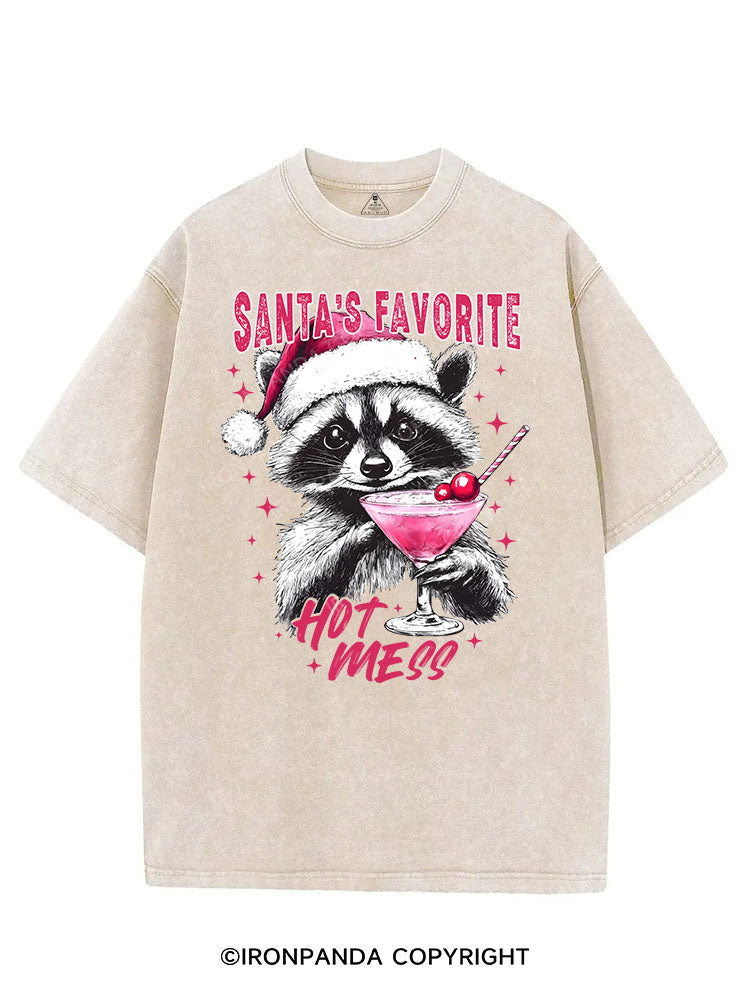 SANTA'S FAVORITE HOT MESS VINTAGE GYM SHIRT