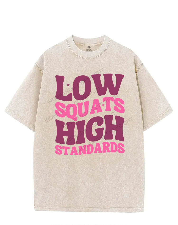 LOW SQUATS HIGH STANDARDS VINTAGE GYM SHIRT