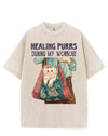 HEALING PURRS DURING MY WORKOUT VINTAGE GYM SHIRT
