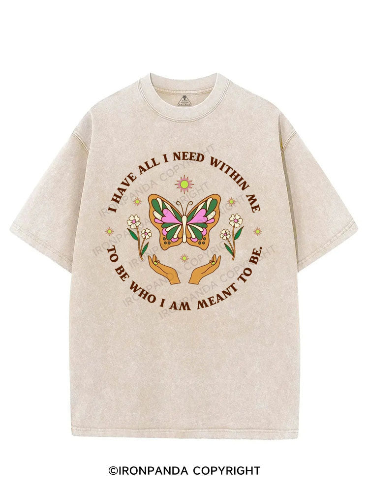 I HAVE ALL I NEED WITHIN ME TO BE WHO I AM MEANT TO BE VINTAGE GYM SHIRT