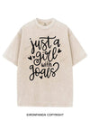 JUST A GIRL WITH GOALS VINTAGE GYM SHIRT