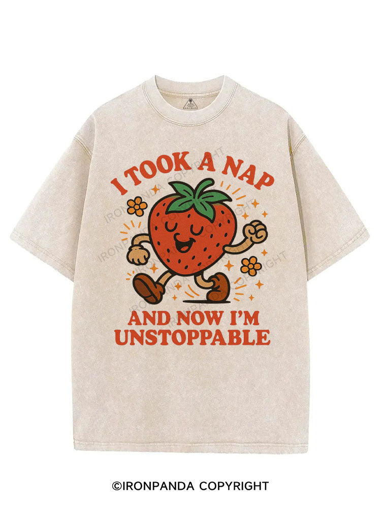 I TOOK A NAP AND NOW I'M UNSTOPPABLE VINTAGE GYM SHIRT