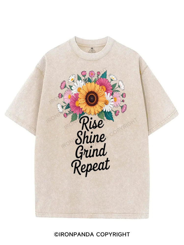 RISE SHINE GRIND REPEAT VINTAGE GYM SHIRT