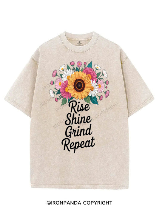 RISE SHINE GRIND REPEAT VINTAGE GYM SHIRT