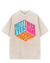PRETTY EYES THICK THIGHS GOOD VIBES VINTAGE GYM SHIRT