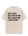 FOCUS ON EXCUSES OFF VINTAGE GYM SHIRT
