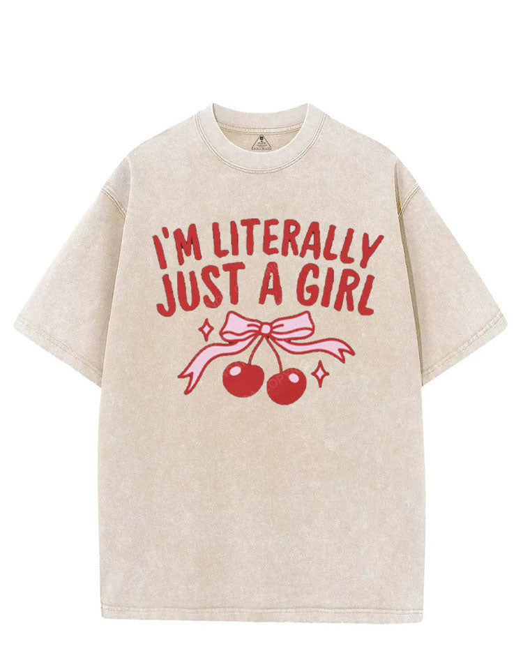 I'M LITERALLY JUST A GIRL VINTAGE GYM SHIRT