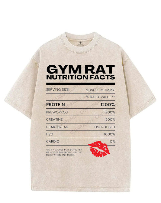 GYM RAT NUTRITION FACTS VINTAGE GYM SHIRT