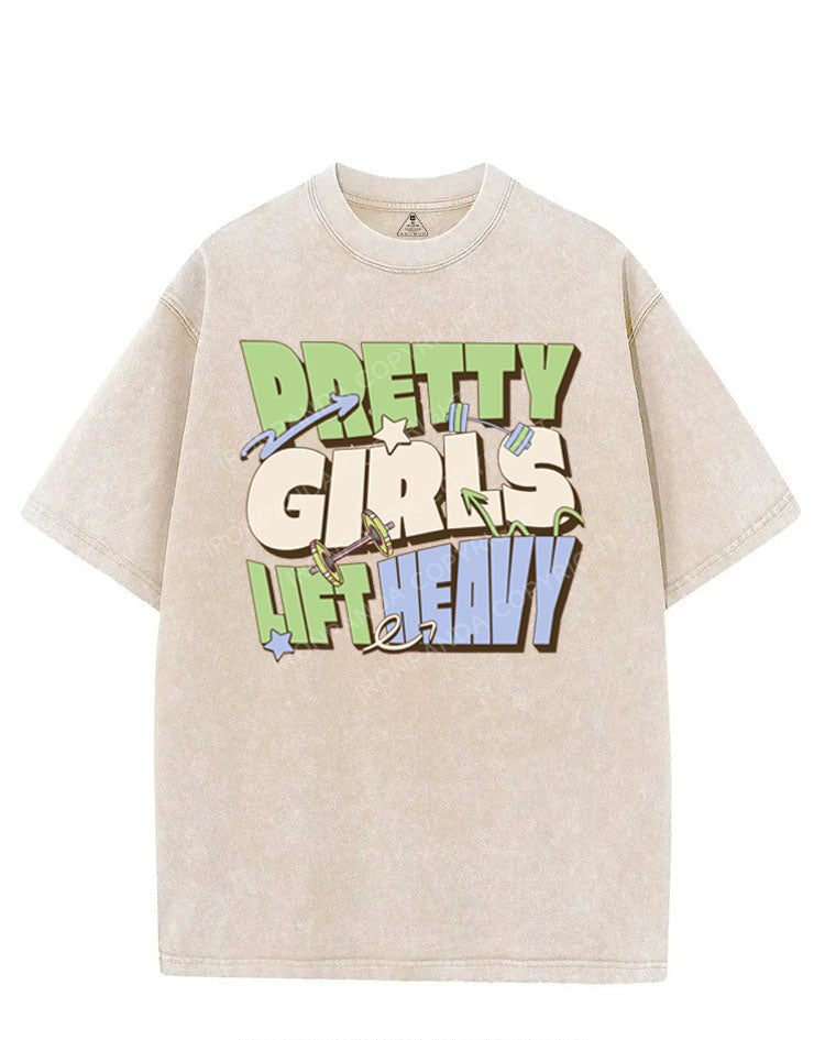 PRETTY GIRLS LIFT HEAVY VINTAGE GYM SHIRT
