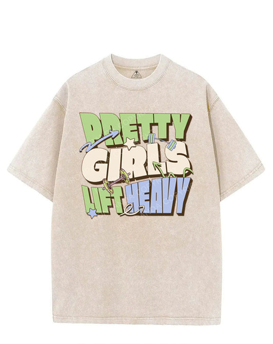 PRETTY GIRLS LIFT HEAVY VINTAGE GYM SHIRT