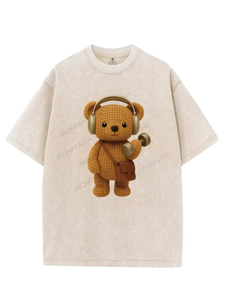 LIFT WITH BEAR BEATS VINTAGE GYM SHIRT