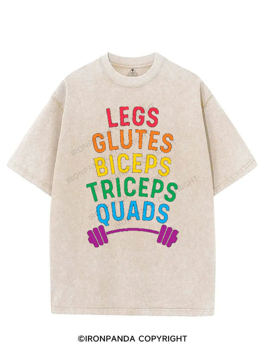 LEGS GLUTES BICEPS TRICEPS QUADS LGBTQ VINTAGE GYM SHIRT