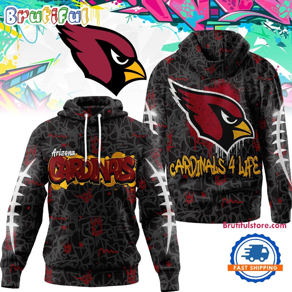Arizona Cardinals NFL Special Graffiti My Team 4 Life All Over Print Hoodie Shirt
