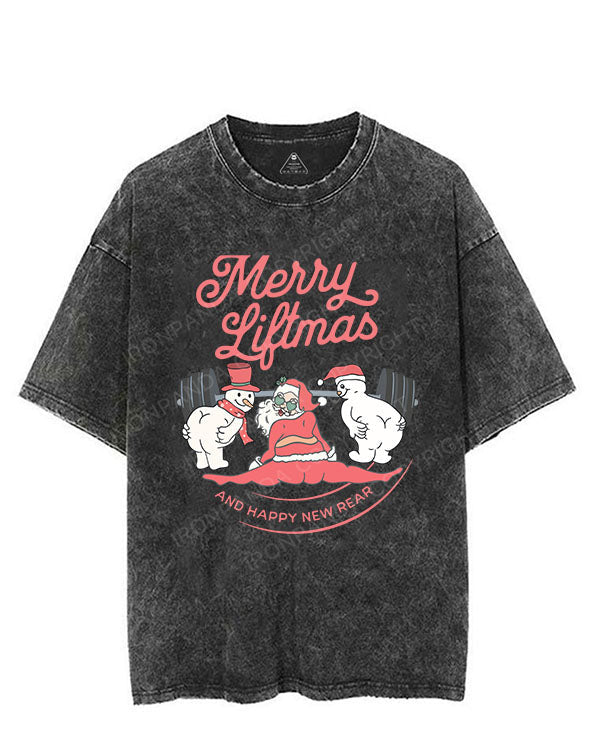 Merry Liftmas and Happy New Rear VINTAGE GYM SHIRT