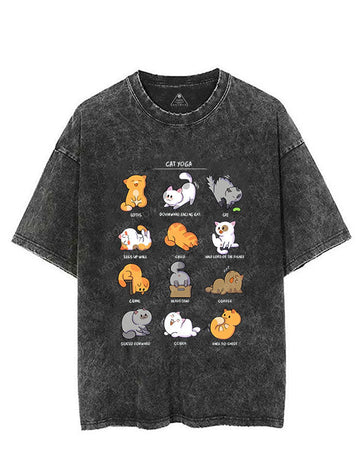 CAT YOGA VINTAGE GYM SHIRT