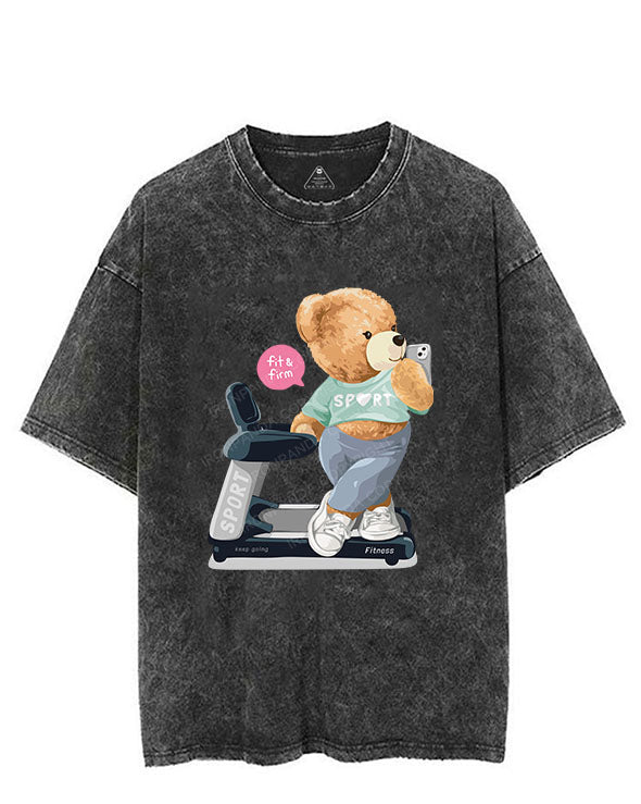 bear doll selfie on treadmill GYM SHIRT
