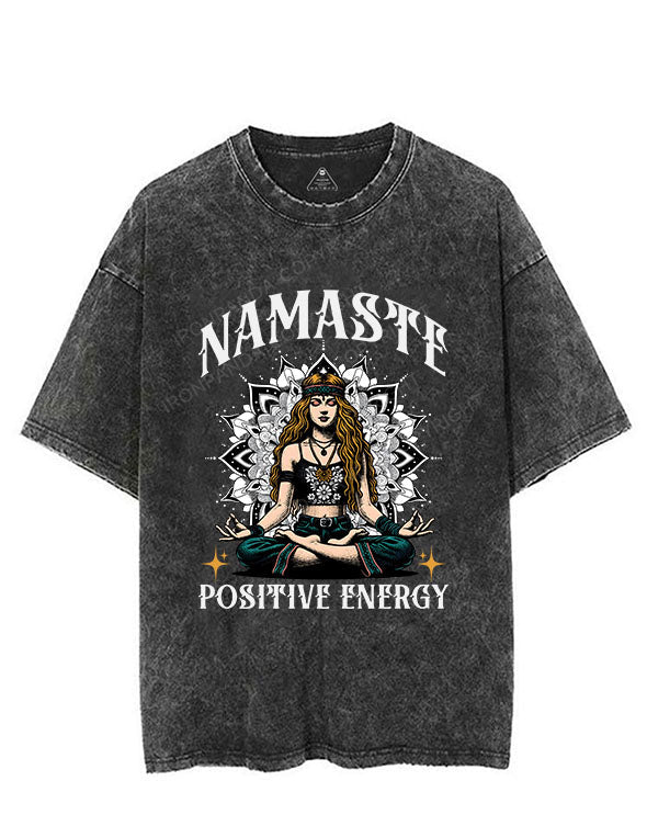 NAMASTE POSITIVE ENERGY VINTAGE GYM SHIRT